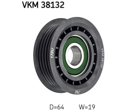 Deflection/Guide Pulley, v-ribbed belt VKM 38132 SKF