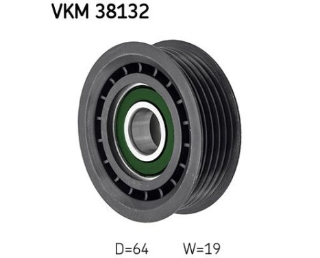 Deflection/Guide Pulley, v-ribbed belt VKM 38132 SKF, Image 2