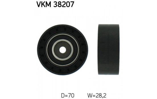 Deflection/Guide Pulley, v-ribbed belt VKM 38207 SKF