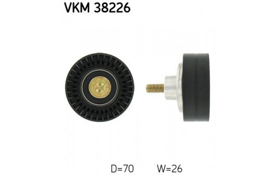 Deflection/Guide Pulley, v-ribbed belt VKM 38226 SKF