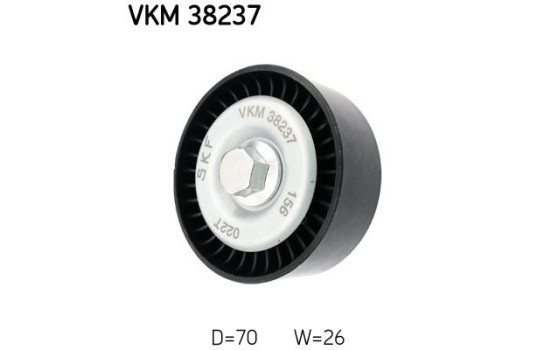 Deflection/Guide Pulley, v-ribbed belt VKM 38237 SKF