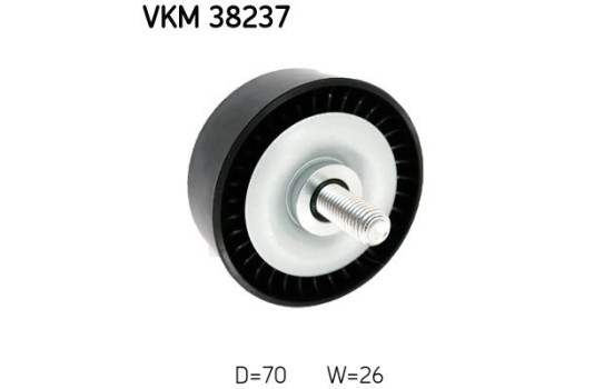 Deflection/Guide Pulley, v-ribbed belt VKM 38237 SKF, Image 2