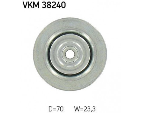 Deflection/Guide Pulley, v-ribbed belt VKM 38240 SKF, Image 3