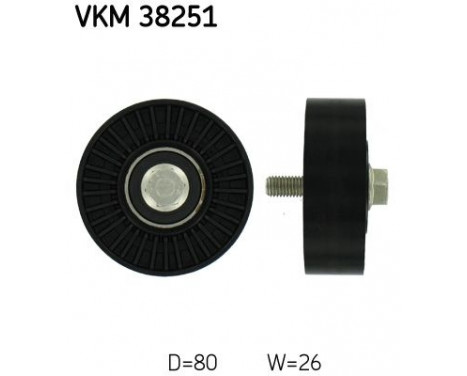 Deflection/Guide Pulley, v-ribbed belt VKM 38251 SKF