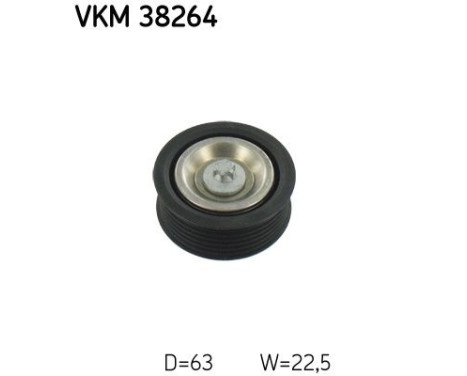 Deflection/Guide Pulley, v-ribbed belt VKM 38264 SKF