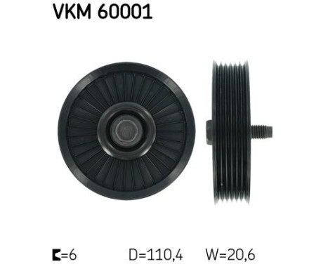 Deflection/Guide Pulley, v-ribbed belt VKM 60001 SKF