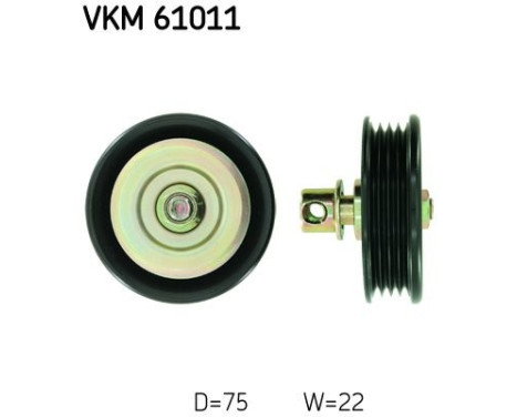 Deflection/Guide Pulley, v-ribbed belt VKM 61011 SKF