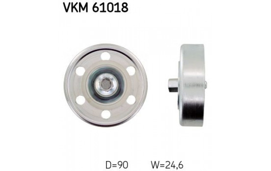 Deflection/Guide Pulley, v-ribbed belt VKM 61018 SKF