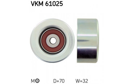 Deflection/Guide Pulley, v-ribbed belt VKM 61025 SKF