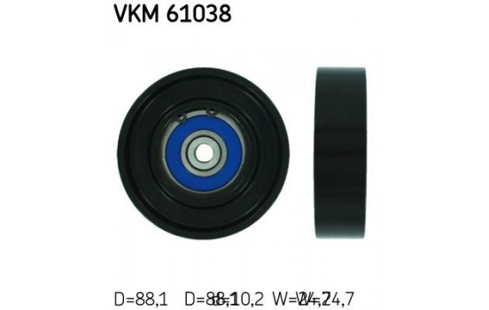 Deflection/Guide Pulley, v-ribbed belt VKM 61038 SKF