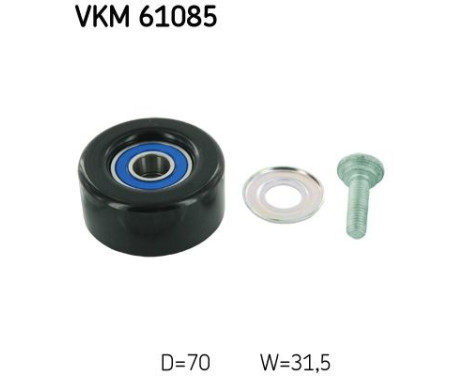 Deflection/Guide Pulley, v-ribbed belt VKM 61085 SKF