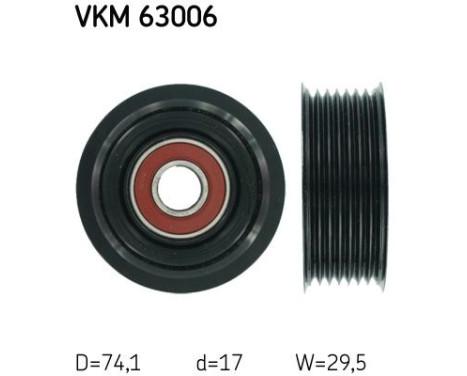 Deflection/Guide Pulley, v-ribbed belt VKM 63006 SKF