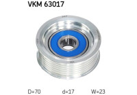Deflection/Guide Pulley, v-ribbed belt VKM 63017 SKF