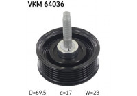Deflection/Guide Pulley, v-ribbed belt VKM 64036 SKF