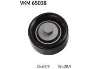 Deflection/Guide Pulley, v-ribbed belt VKM 65038 SKF