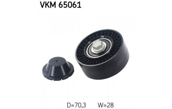 Deflection/Guide Pulley, v-ribbed belt VKM 65061 SKF