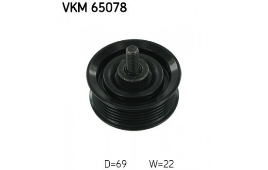 Deflection/Guide Pulley, v-ribbed belt VKM 65078 SKF