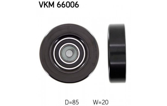 Deflection/Guide Pulley, v-ribbed belt VKM 66006 SKF
