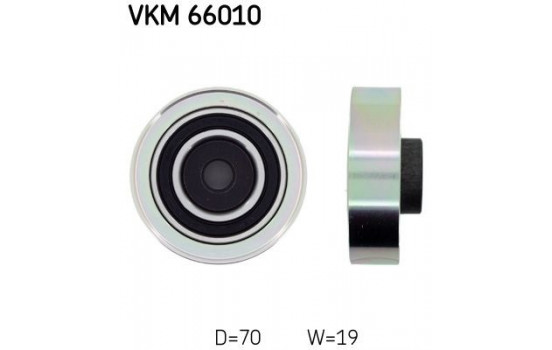 Deflection/Guide Pulley, v-ribbed belt VKM 66010 SKF