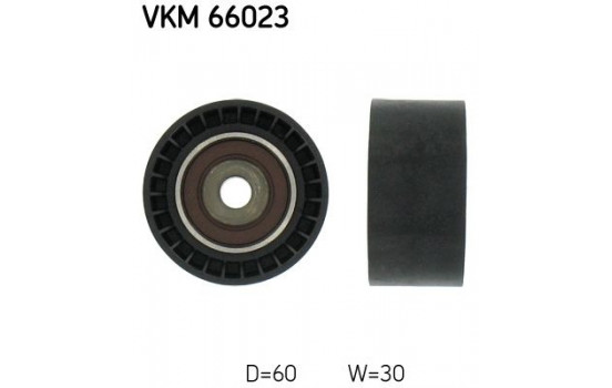 Deflection/Guide Pulley, v-ribbed belt VKM 66023 SKF