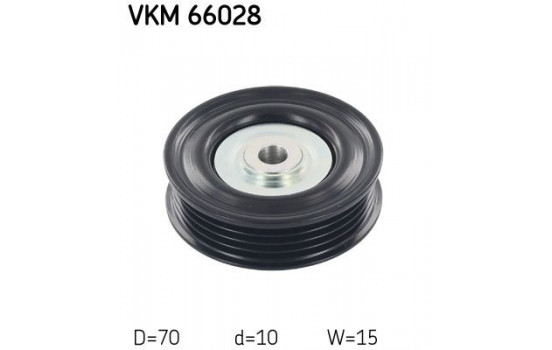 Deflection/Guide Pulley, v-ribbed belt VKM 66028 SKF