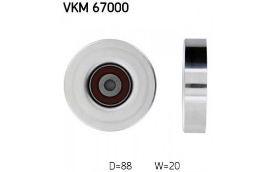 Deflection/Guide Pulley, v-ribbed belt VKM 67000 SKF