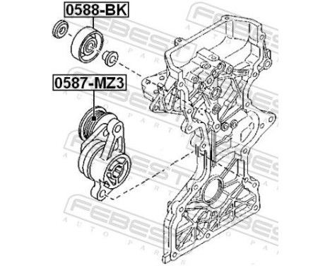 Deflection/Guide Pulley, v-ribbed belt, Image 3