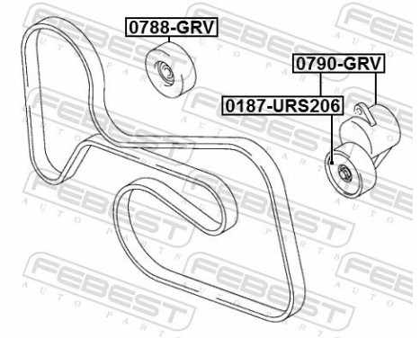 Deflection/Guide Pulley, v-ribbed belt, Image 3