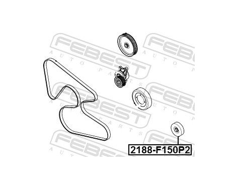 Deflection/Guide Pulley, v-ribbed belt, Image 2