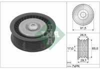 Guide roller/deflection roller, Poly V-belt 532 1181 10 Ina