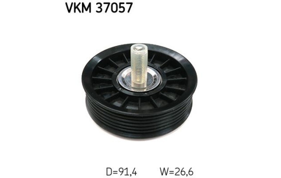 Guide roller/deflection roller, Poly V-belt VKM 37057 SKF, Image 2