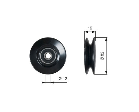 Guide roller/deflection roller, V-belt T36606 Gates