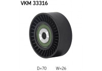 Guide roller/deflection roller, V-ribbed belt VKM 33316 SKF