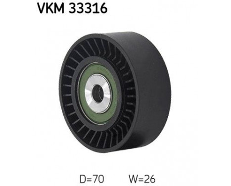 Guide roller/deflection roller, V-ribbed belt VKM 33316 SKF