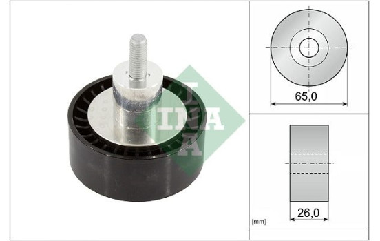 Guide roller/reversing roller, Poly V-belt 532 0908 10 Ina