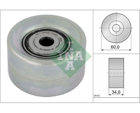 Guide roller/reversing roller, Poly V-belt 532 0921 10 Ina