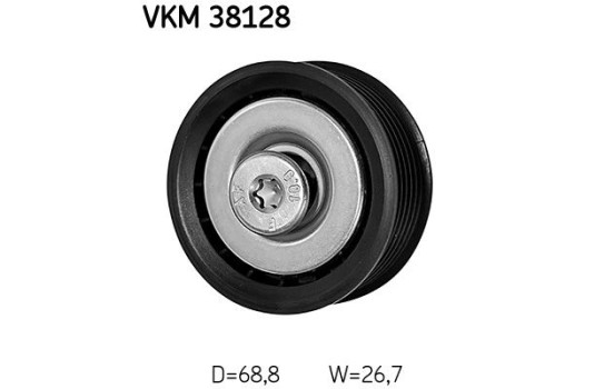 Guide roller/reversing roller, Poly V-belt VKM 38128 SKF