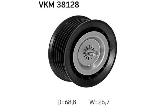 Guide roller/reversing roller, Poly V-belt VKM 38128 SKF, Image 2
