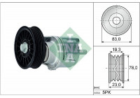 Tensioner Lever, v-ribbed belt 534018510 Ina