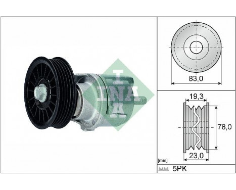Tensioner Lever, v-ribbed belt 534018510 Ina