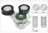 Tensioner Lever, v-ribbed belt 534030910 Ina