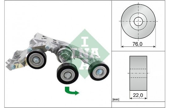 Tensioner Lever, v-ribbed belt 534033810 Ina