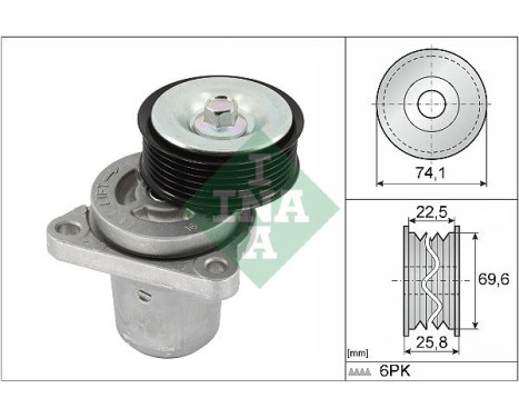 Tensioner Lever, v-ribbed belt 534040610 Ina