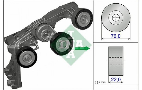 Tensioner Lever, v-ribbed belt 534043110 Ina