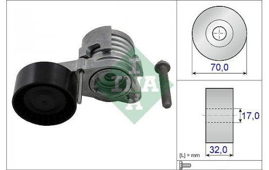 Tensioner Lever, v-ribbed belt 534043210 Ina