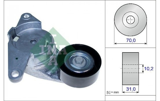 Tensioner Lever, v-ribbed belt 534044110 Ina