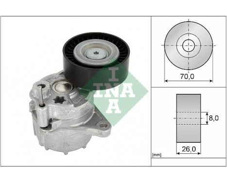 Tensioner Lever, v-ribbed belt 534048110 Ina