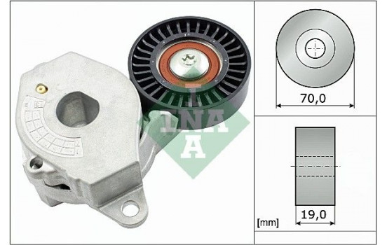 Tensioner Lever, v-ribbed belt 534054510 Ina