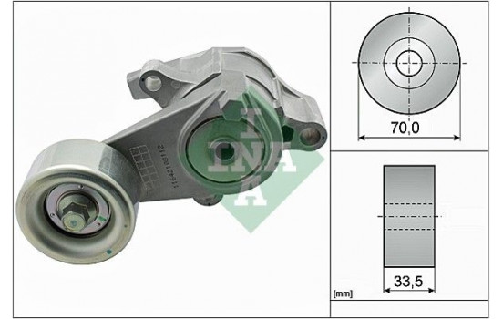 Tensioner Lever, v-ribbed belt 534056610 Ina