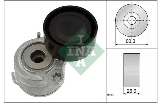 Tensioner Lever, v-ribbed belt 534065310 Ina